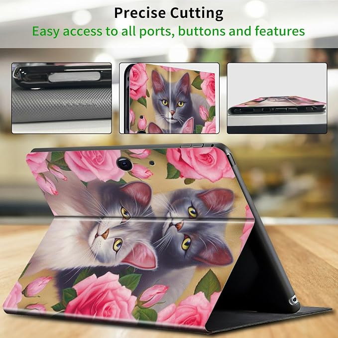 Pink Rose Flower Cat