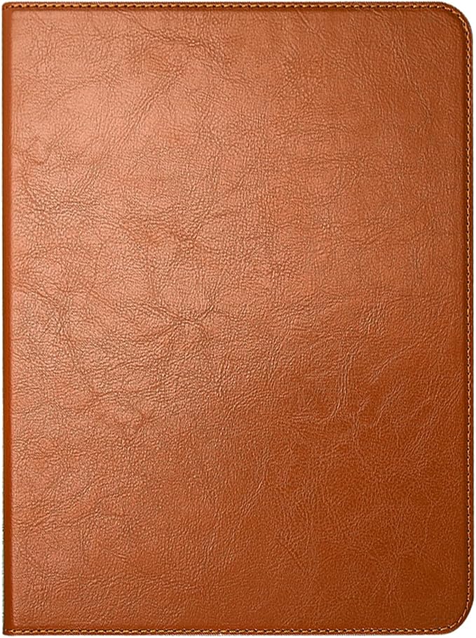 for Ipad Case 10.2-inch 9th/8th/7th Gen 2021/2020/2019 Genuine Leather Cover Protective ShellAuto Wake/Sleep.Yellow Brown