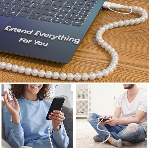 White Round Beaded
