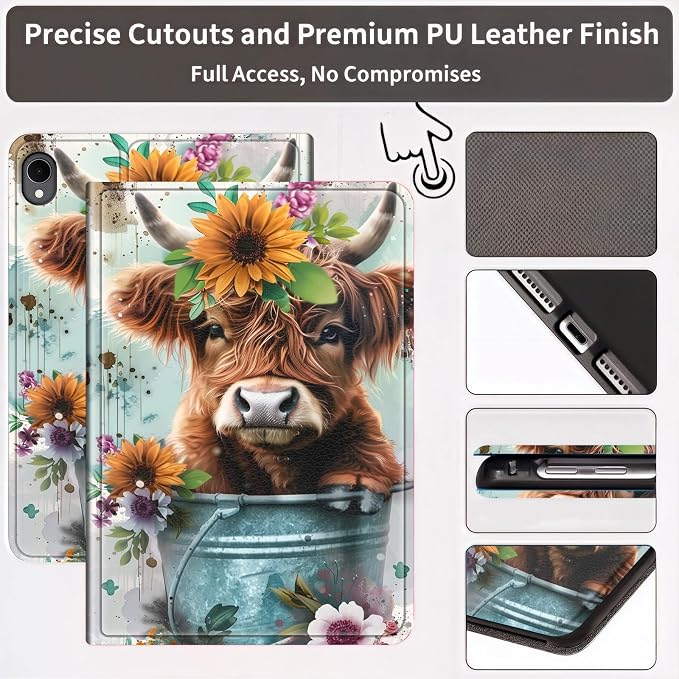 Floral Highland Cow