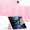 VIKESI Case for iPad Pro 12.9 6th / 5th / 4th / 3rd Generation Case 2022/2021/2020/2018Multiple Angles Magnetic Stand CoverShockproof Soft BackPencil Holderand Auto Sleep/WakePink