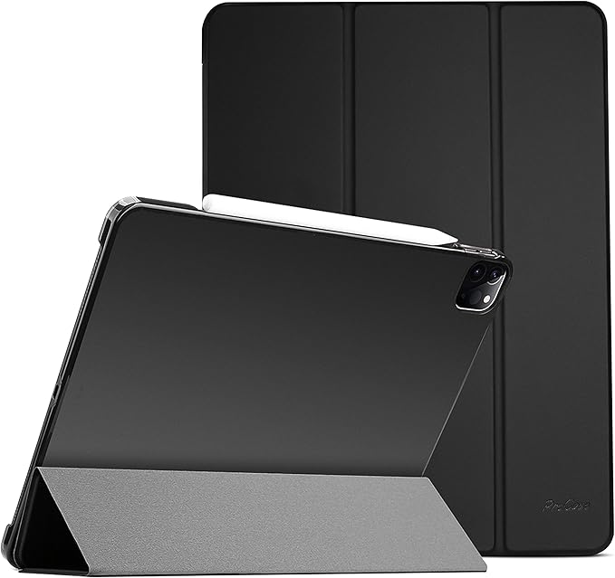 ProCase Smart Case for iPad Pro 12.9 2022/2021/2020/2018 Bundle with 5 Pack Pen Loop Holder for Notebooks Journals Planners Tablet Case