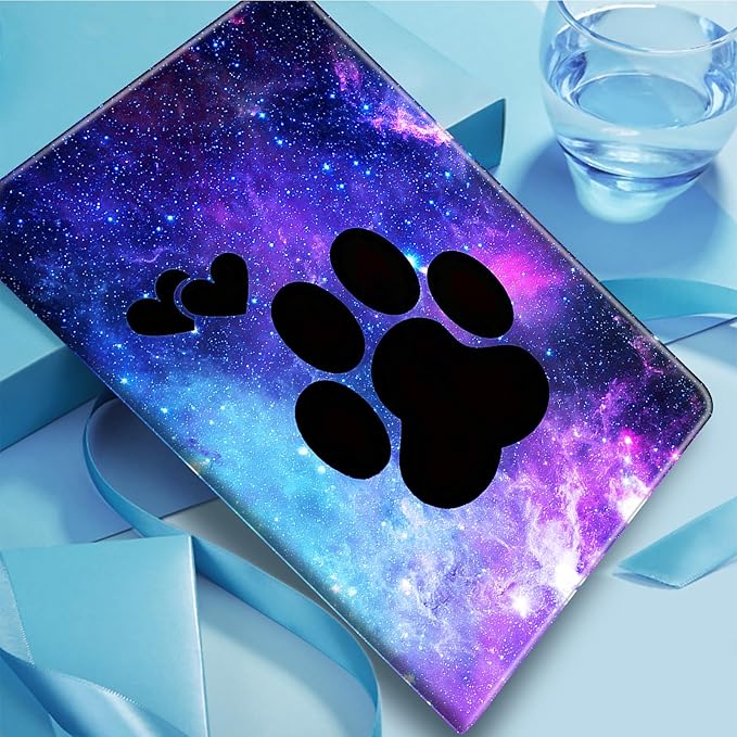 Fire HD 10 Tablet Case 10.1 (2019/2017/2015 Release) Dog Paw Shockproof Slim PU Leather Cover with Auto Sleep/Wake for All-New Amazon Kindle Fire 10 (9th / 7th / 5th Generation)