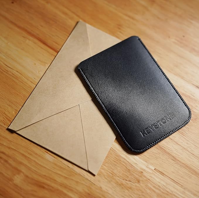 Keystone Crypto Hardware Wallet Pouch Black PU Leather Case Premium Protective Case Suitable for Keystone Pro and Keystone Essential