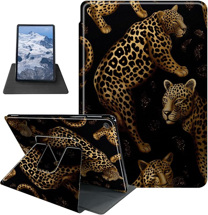 Gold Black Leopard Print
