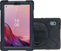 CTA Digital Protective Tablet Case - Protective Case with Built-in 360° Rotatable Grip Kickstand for Lenovo M9 Tablet - Black (PAD-PCGKKM9)