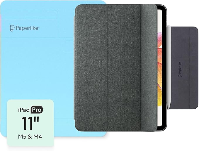 Paperlike® Folio Case for iPad Pro 11 inch (M5 / M4) - Magnetic Lightweight Slim Protective case with Apple Pencil Charging auto Sleep/Wake