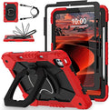 WESOROL for iPad Pro 13 Inch Case M5 2025/M4 (2024 Model7th Gen) with Screen Protector/360° Rotating Stand/Pencil Holder/Shoulder StrapMilitary Grade Shockproof iPad Case 13 Inch Pro M5/M4Red Black
