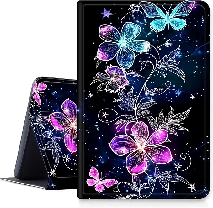 Glowing Flower And Butterfly