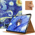 MoKo Case for iPad Air 13-inch (M4) 2026 / (M3) 2025 / (M2) 2024 with Pencil Holder &amp Hand Strap &amp Pocket Premium Leather Folio Stand Cover Multiple Viewing Angles Starry Night