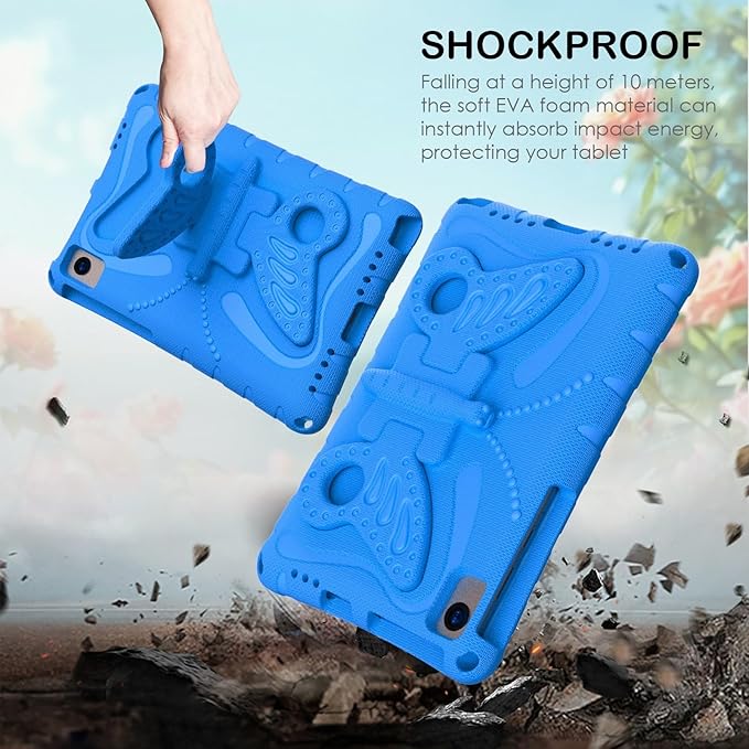 Case Compatible with Lenovo Tab M10 Plus 10.3 Inch/K10 10.3 TB-X606F/TB-X606X/TB-X6C6F/TB-X6C6XLightweight Shockproof Case EVA Foam Cover Stand Cover for Boys Girls(Blue)