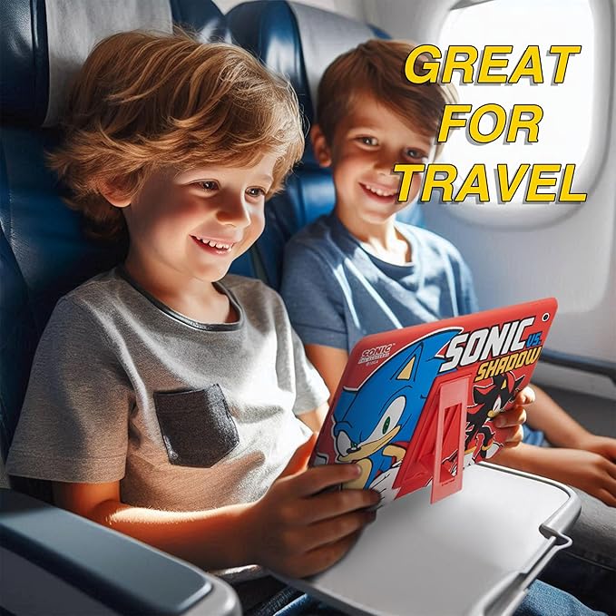 Sonic Kids Case for iPad - 9th Generation iPad iPad 8th Generation iPad 7th Generation Case - 10.2 Case 2019/2020/2021 - Tablet Cover with Stand Shockproof Silicone Protector
