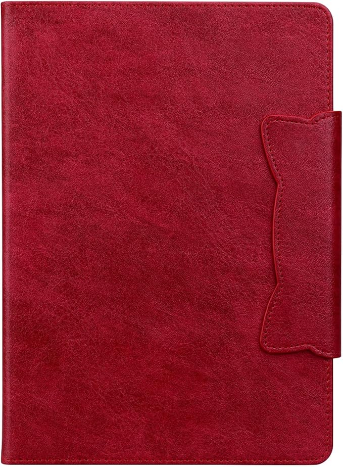 Case for Samsung Galaxy Tab S10 FE+/S10 FE Plus 13.1 Inch 2025 (SM-X620/SM-X626B) with Pockets Multi-Angle Stand PU Leather Soft TPU Back Shockproof Magnetic Closure Folio Wallet Cover Red