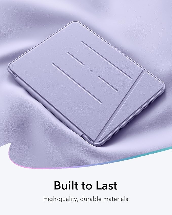 ESR for iPad Air 11 Inch Case M4/M3/M2 (2026/2025/2024) iPad Air 5th/4th Gen Case (2022/2020) Vertical Stand Cover Multi Stand Angles Ultra-Stable Cover with Pencil Holder Flip Series Purple