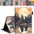 Case for All-New Amazon Fire HD 10 &amp 10 Plus Tablet 10.1 (13th/11th Generation 2023/2021 Release) Slim PU Leather Stand Cover with Card Slot &amp Auto Wake/Sleep Wolf Under The Moon