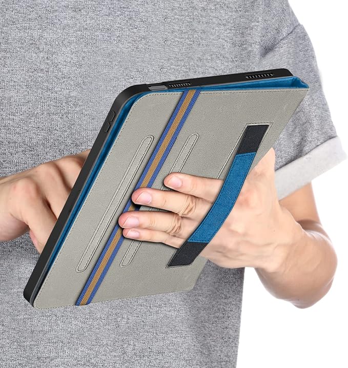 for iPad 10th Generation Case 10.9 Inch 2022 with Pencil HolderModel: A2696 /A2757 / A2777 PU Leather Smart ipad 11inch A16 Cover Auto Sleep/WakeDark Blue