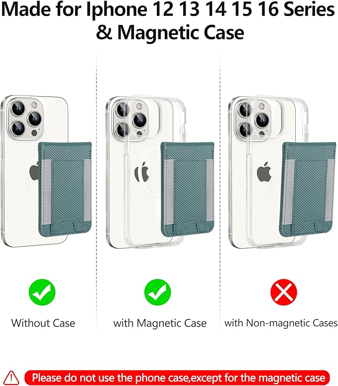 ExtreLife For Magsafe Wallet Adjustable Stand and Open ID Window Magnetic Wallet for iPhone 17/16/15/14 Pro Max/14 Pro/14/14 Plus/13/12 Series 9 Cards Green