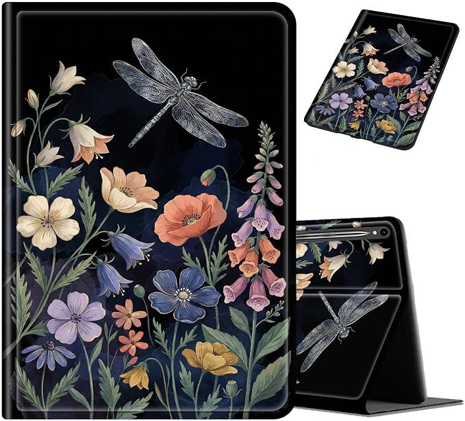 Dragonfly Dark Floral