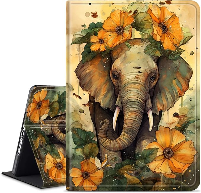 Orange Flowers and Elephant