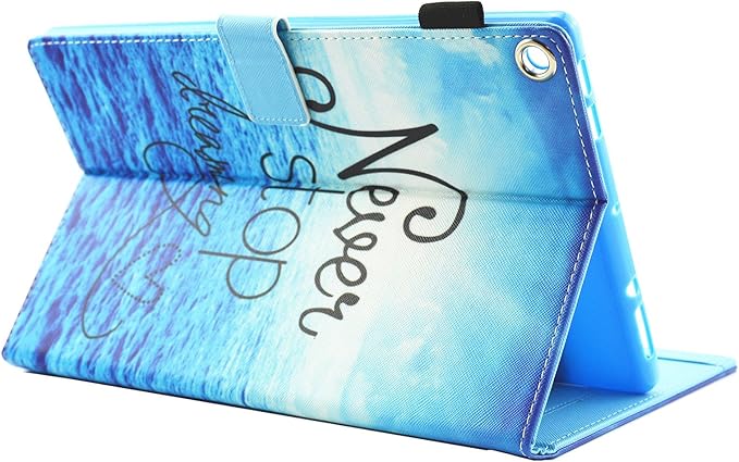 Case for Fire HD 8 (8th/7th/6th Generation 2018/2017/2016) Techcircle Multi-Angle View Stand Cute Pattern Slim Folding Leather Protective Cover with Card Slots Smart Sleep/Wake Never Stop