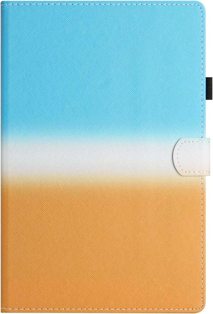 Kindle Fire HD 8 &amp Fire HD 8 Plus Case 12th/10th Generation (2024/2022/2020) 8.0 inch UUcovers Magneic Smart Folio PU Leather Wallet Cover with Stand/Pencil Holder [Auto Sleep/Wake] Blue Orange