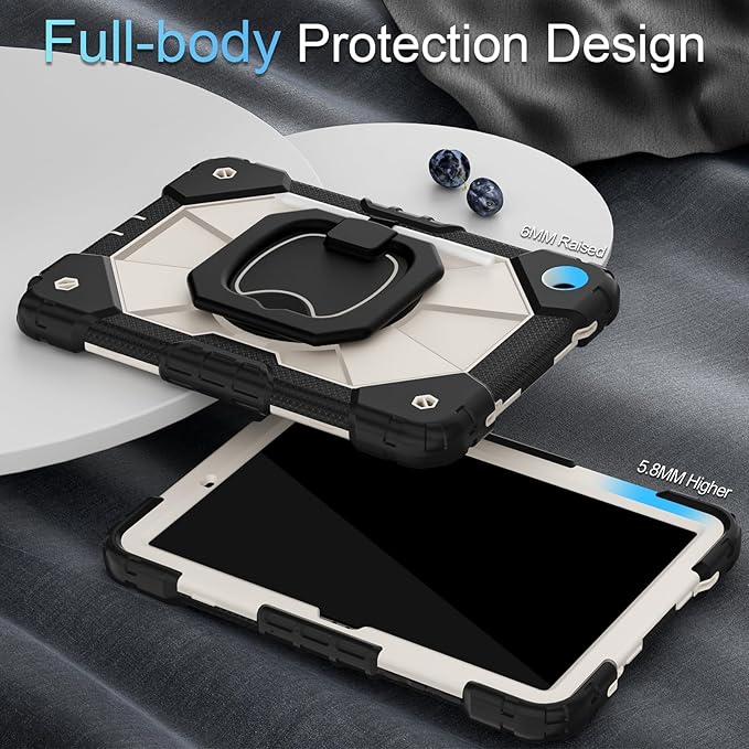 Case for Samsung Galaxy Tab A9+/A9 Plus 11 Inch (SM-X210/X216/X218) with Screen Protector/Rotating Stand/Pen HolderMilitary Grade Shockproof Cover for Galaxy Tab A9 Plus Cases