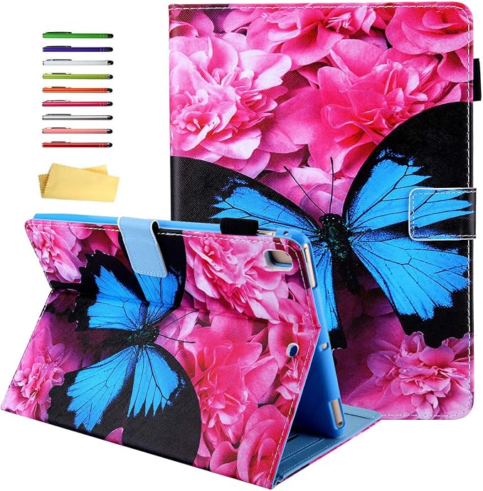 06# Blue Butterfly Red Flower