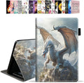 Case for All-New Amazon Kindle Fire HD 10 &amp 10 Plus Tablet 10.1 (13th/11th Generation 2023/2021 Release) - PU Leather Folio Case with Smart Auto Wake/Sleep White Dragon
