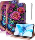Case for Lenovo Idea Tab Pro 12.7 inch 2025 Tablet Multi-Angle Viewing Premium PU Leather Stand Case with Elastic Strap &amp Card Slots/Holder for Lenovo Idea Tab Pro 12.7 - Colorful Butterfly