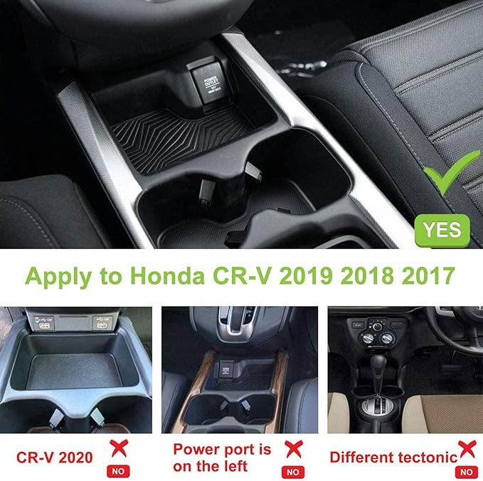 CarQiWireless Wireless Charger for Honda CRV 2019 2018 2017 Car Charging Charger Center Console Holder Storage Box with Cell Phone Wireless Charging Pad Mat for CR-V Interior Accessories