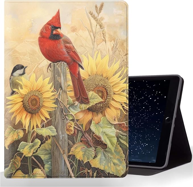 Cardinal Bird Sunflower