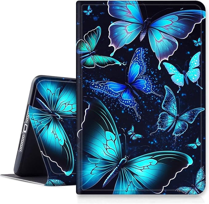 Blue Butterflies in Night Sky