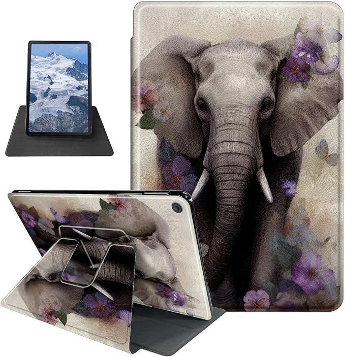 Elephant With Purple Flowers
