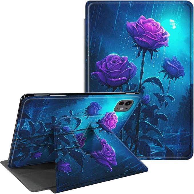 Purple Roses Flower in the Rain