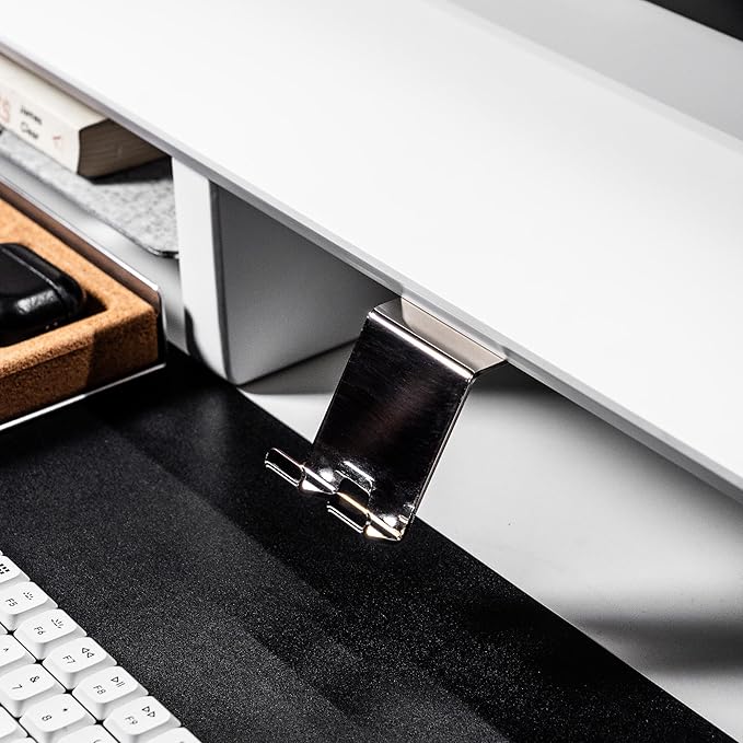 Raico Phone or Tablet Holder for Desk Cockpit Setup Deskshelf Modular Phone Tablet Stand (Polished Aluminium)