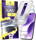 Defenslim for iPhone 17 Screen Protector (2Pack) Easy Auto-Dust &amp Align Install Kit 6.3 Tempered Glass 9H Hardness Ultra HD Clear Case Friendly WonderShield