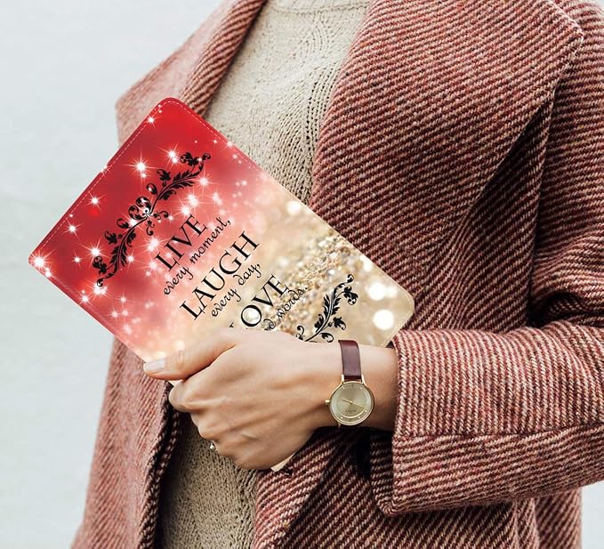 Red Glitter Quote Live Laugh Love