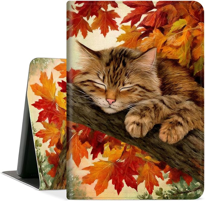 Golden Leaves And Cute Cats