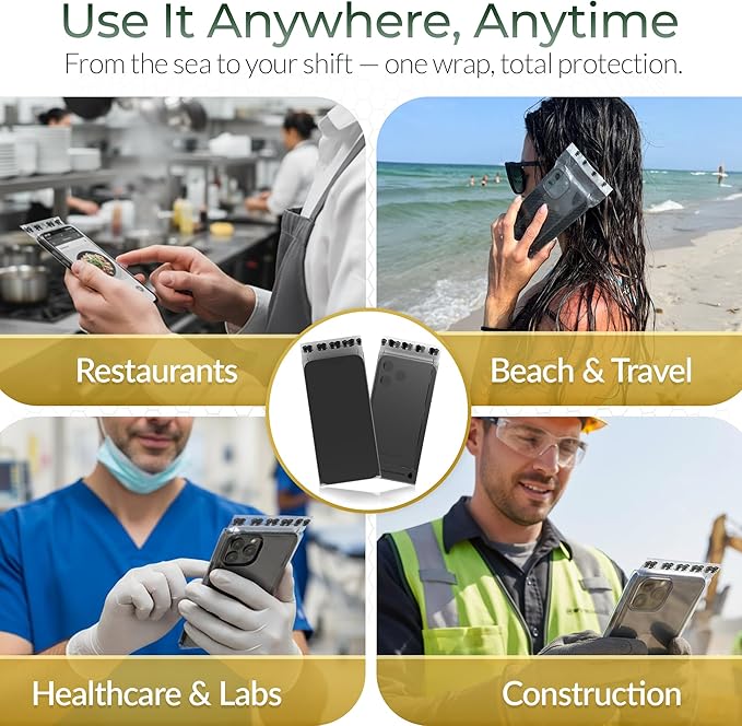 WynnShield™ Protective Phone Case Wrap Powered by Microban® -10 Packs - Ultra-Thin Easy Apply Contact Film for Phones Scratch-Resistant Easy Removal Enhanced Device Hygiene