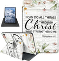 Case for Kindle Fire HD 10 Tablet (5th/7th/9th Generation2015/2017/2019 Release) Bible Philippians 4:13 Theme 360 Degree Rotating Stand Protective Cover with Auto Sleep/Wake for HD 10 Tablet