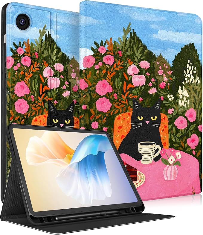 Black Cat and Floral