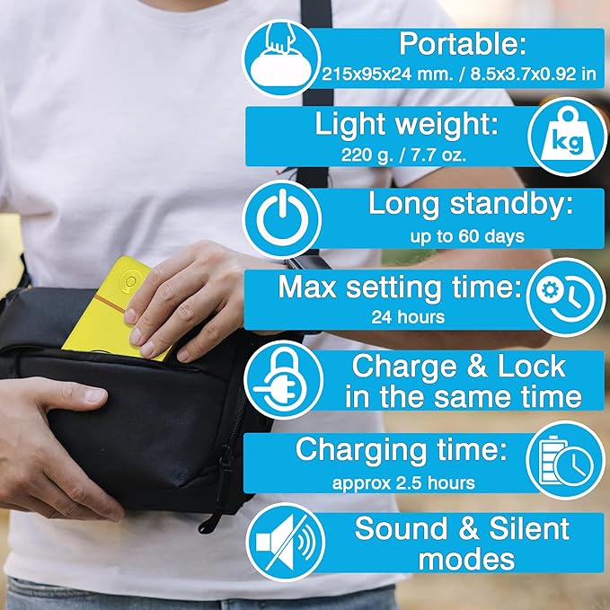 Lockbox for Phone - Timed Lock Box for Cellphone for Self-Discipline Portable Smartphone Time Lock Box Jail Phone Box for Family Time Locking Container to Reduce Screen Time (Yellow)