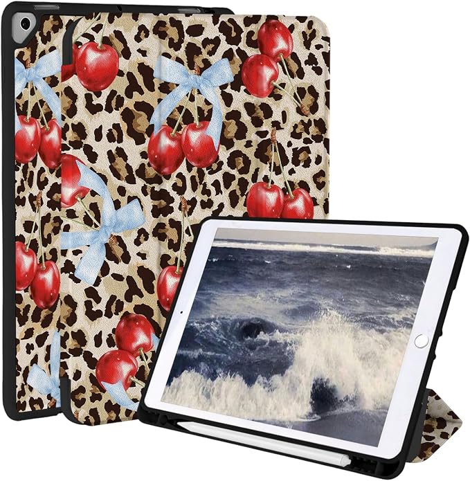 Brown Leopard 3 & Blue Bow