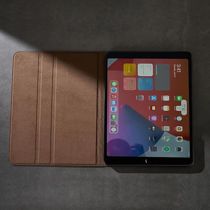 Gexmil Case for iPad mini 7.9 Inch5th/4th/3rd/2nd/1st Generation(2019/2015/2014/2013/2012) Genuine Leather Cover Anti SlipCowhide Folio Cover Auto Sleep/Wake with Adjustable StandBuffalo Pattern