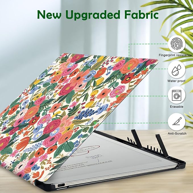 Case for Remarkable Paper Pro Tablet 11.8 (Released in 2024) Hard Back Shell Protective Book Folio Cover with Built-in Pen Holder with Auto Sleep/Wake Function.