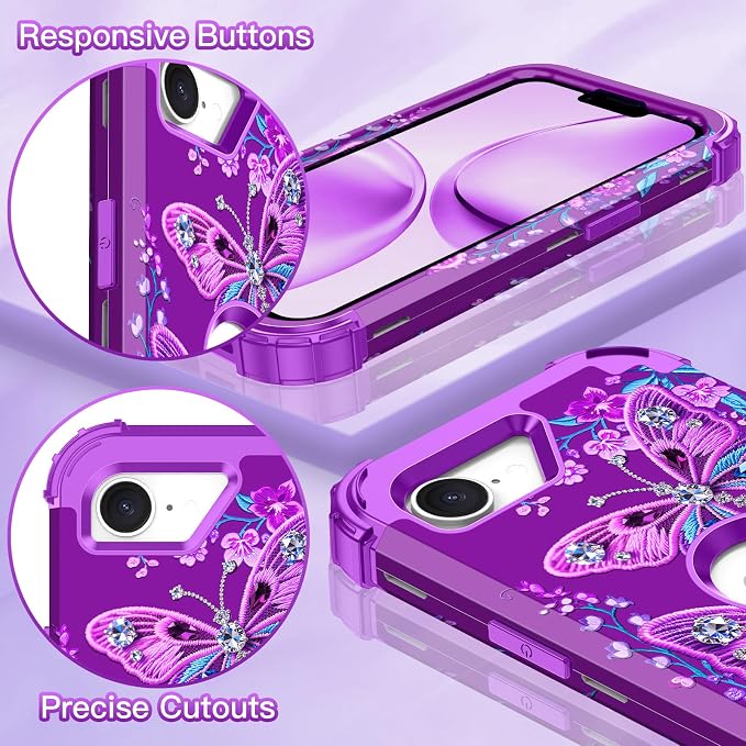 Diamond Purple Butterfly