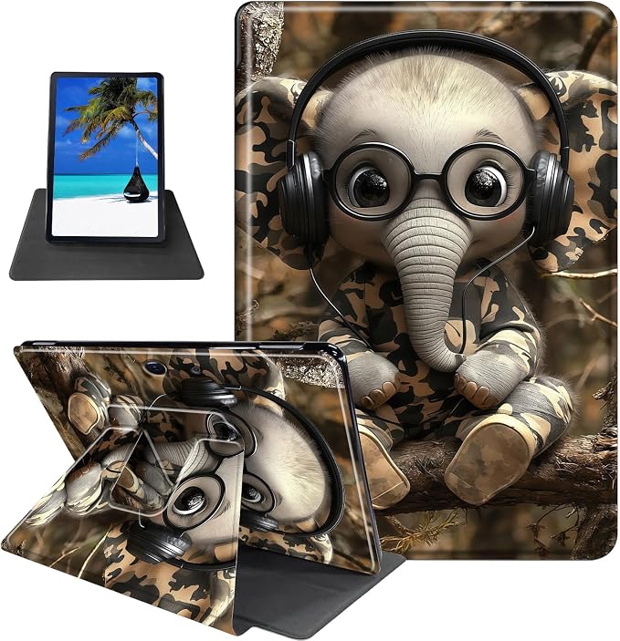 Cute Elephant And Tree Trunk