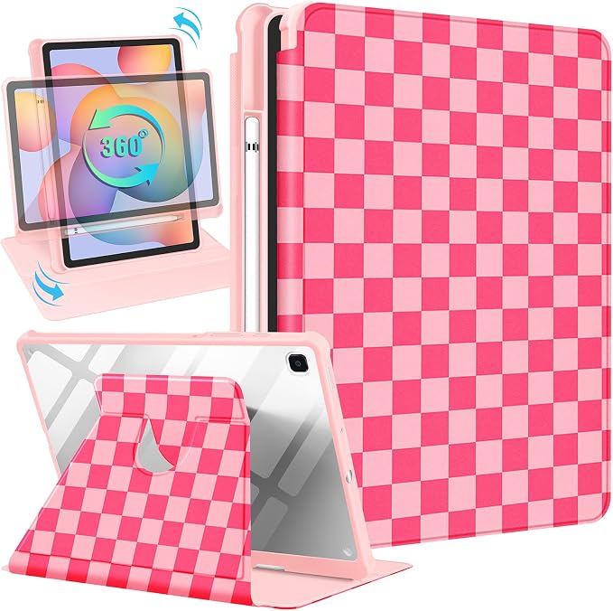 3-for Tab S6 Lite-Red Plaid