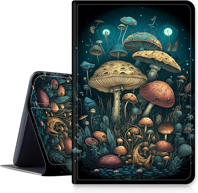 DIGTIALLL Case for Amazon Kindle Fire Max 11 Case (13th Generation 2023 Release) 11 PU Leather Smart Protective Cover with Auto Sleep/WakeMushroom Jellyfish