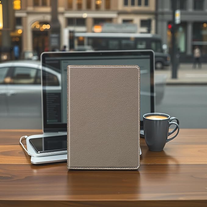 Case for iPad mini 7 (A17 Pro) 2024 iPad mini 6th Generation 2021 Leather Protective Shockproof Smart Cover Adjustable Stand - Auto Wake/Sleep and Multiple View Angles Gray Brown